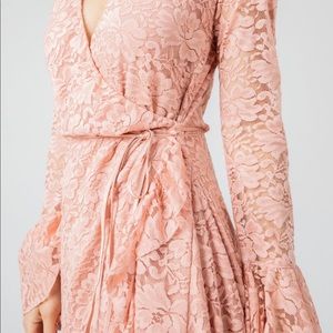 NWT Copper Rose Pink Wrap Star Dress - HAH